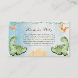 Dinosaur Hatching Soon Baby Shower Bokar för Baby Tilläggskort