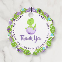 Dinosaur Hatchling Baby Shower Lila Blue Tack