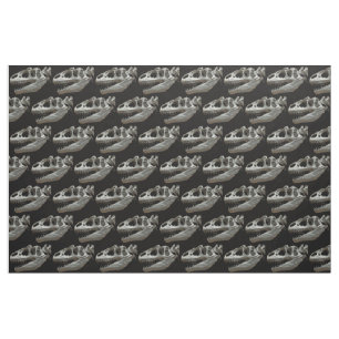 Dinosaur Head Skeleton Fabric Tyg