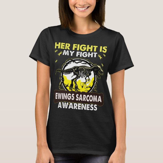 Dinosaur Hennes kamp är min kamp mot EWINGS SARCOM T Shirt (Framsida)