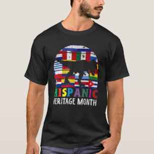 Dinosaur Hispanic Heritage Month National Latino V T Shirt
