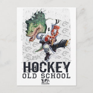 Dinosaur Hockey Slash Gear Vykort