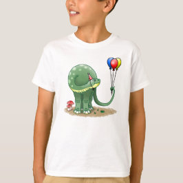 Dinosaur holding Balloations T Shirt