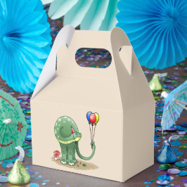 Dinosaur holding Balloons Birthday Presentaskar