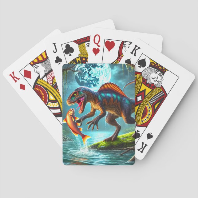 Dinosaur Hunting for Fish Casinokort (Baksidan)