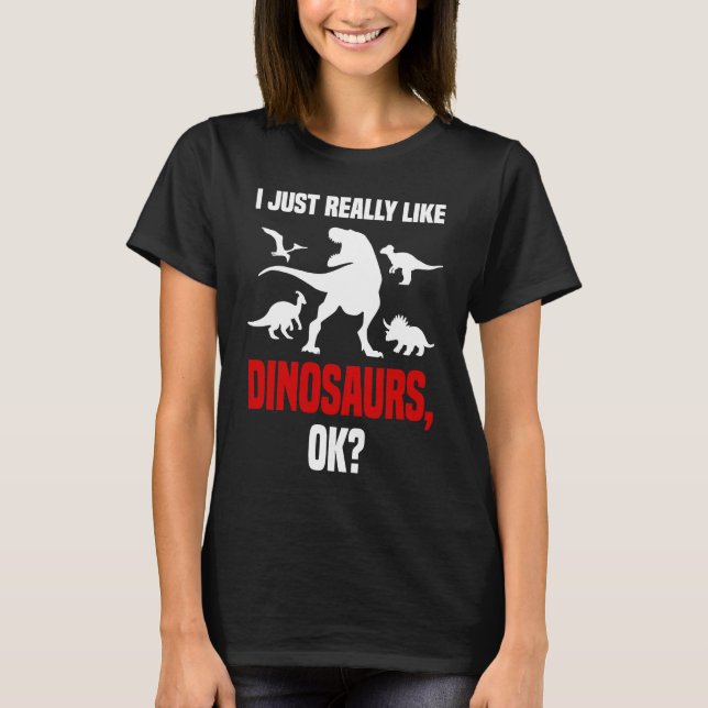 Dinosaur  I Love Dinosaurs Roaring Rex Dino T Shirt (Framsida)