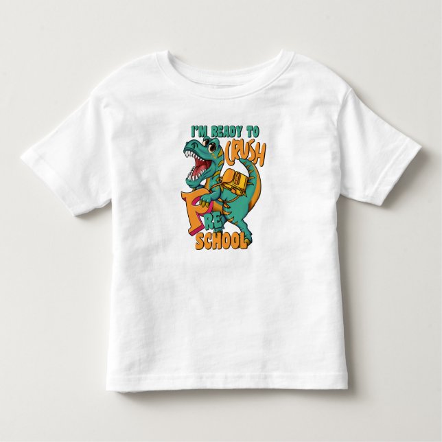 Dinosaur I’m Ready Crush Preschool  T Shirt (Framsida)
