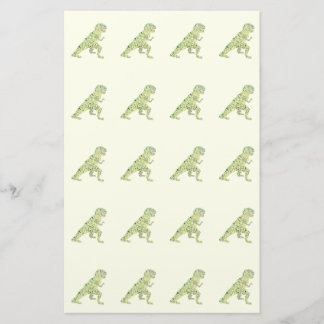 Dinosaur i prickar brevpapper