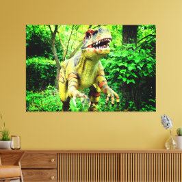 Dinosaur i skog bild tryckt på Premium Wrappe