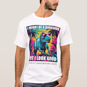 Dinosaur i solglasögon Rollig T-shirt – Förhistori