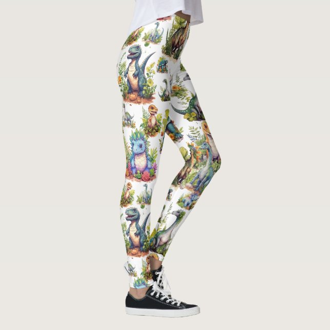 Dinosaur Illustration Leggings (Höger)
