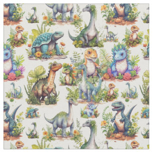 Dinosaur Illustration Tyg