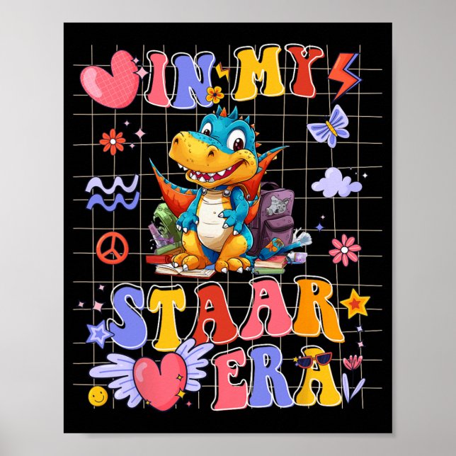 Dinosaur in My Star ERA Motivational T-rex Test Da Poster (Framsidan)