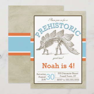 Dinosaur-inbjudan Dino Inbjudan