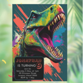 Dinosaur-inbjudan, Dinosaur Birthday Inbjudan