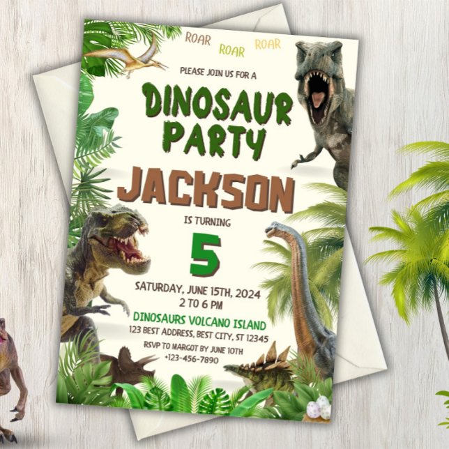 Dinosaur Inbjudan P (Skapare uppladdad)