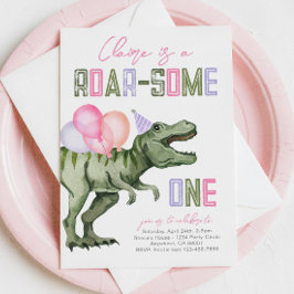 Dinosaur-inbjudan till första födelsedag inbjudningar