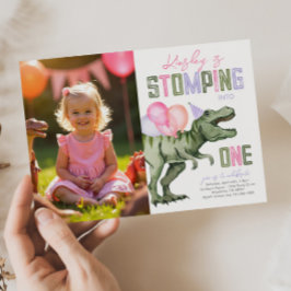 Dinosaur-inbjudan till första födelsedag inbjudningar