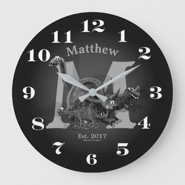 Dinosaur Inledande och datum Stor Klocka (Framsida)