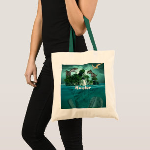 Dinosaur Island Personlig Tygkasse