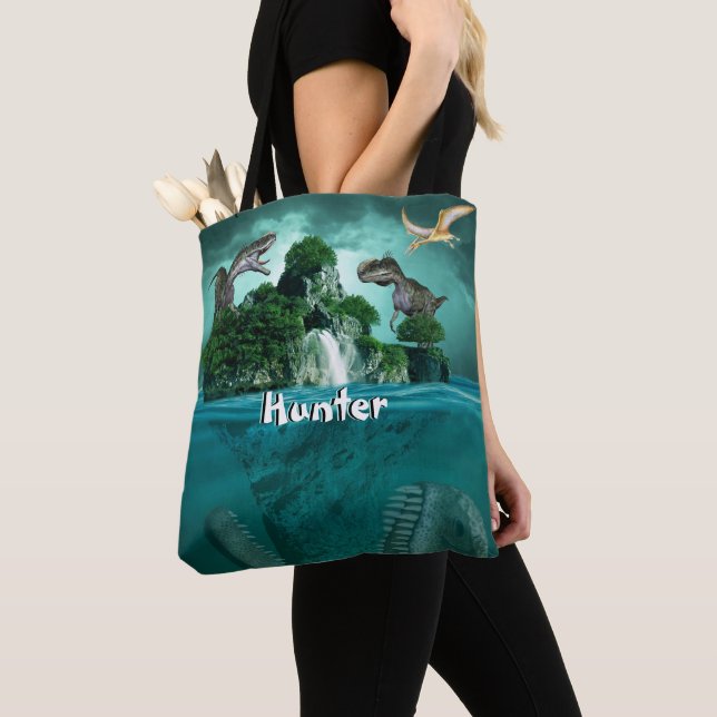Dinosaur Island Personlig Tygkasse (Närbild)