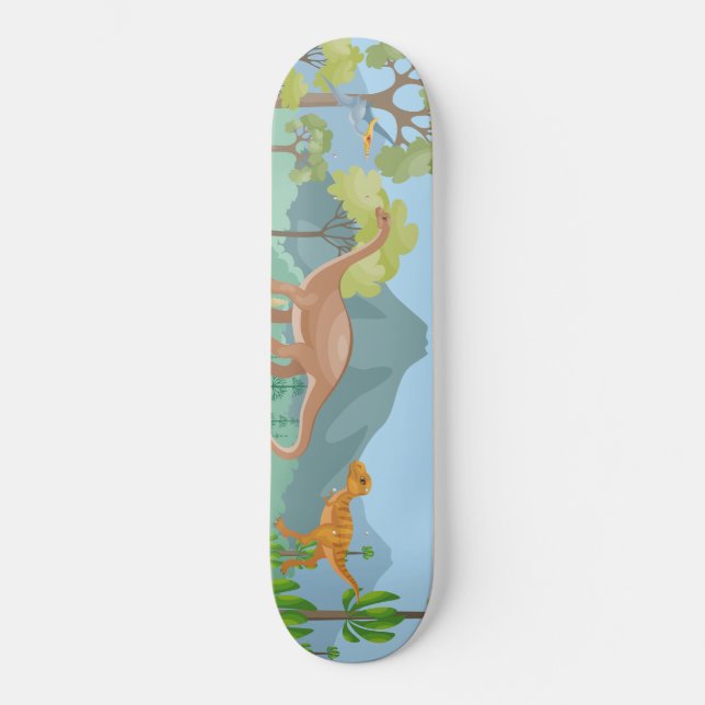 Dinosaur Island Premium Mini Skateboard Bräda 18,5 Cm (Framsida)
