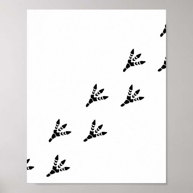 Dinosaur-isolerat avtrycksspår poster (Framsidan)