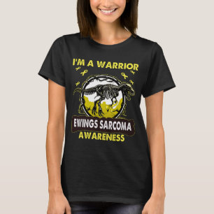 Dinosaur jag är en Warrior EWINGS SARCOMA-medveten T Shirt