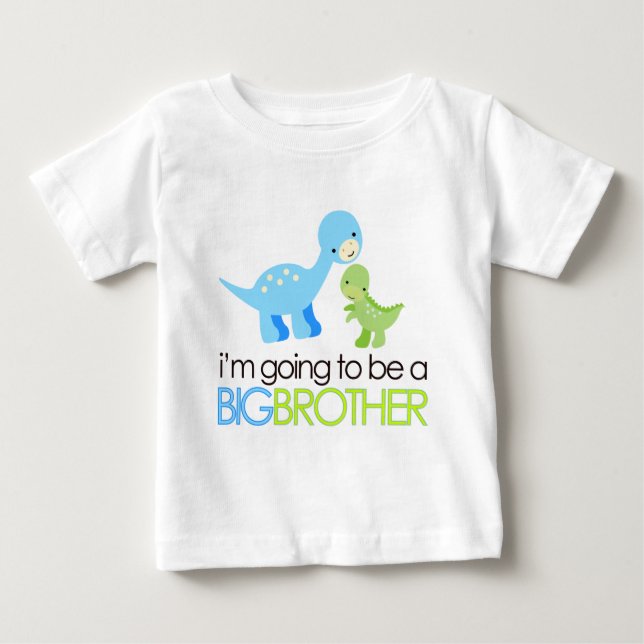 Dinosaur jag ska bli en storebror tee (Framsida)