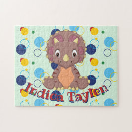 Dinosaur Jigszle Puzzle Kids Namn Learning Game Pussel