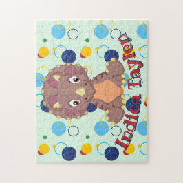 Dinosaur Jigszle Puzzle Kids Namn Learning Game Pussel