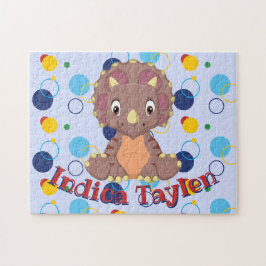 Dinosaur Jigszle Puzzle Kids Namn Learning Game Pussel