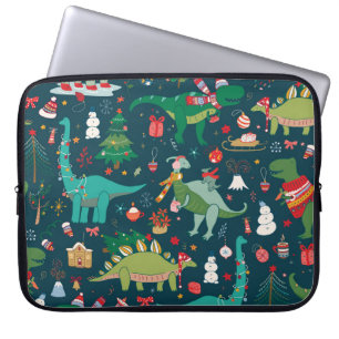 Dinosaur-jul: Gott nytt år Laptop Fodral