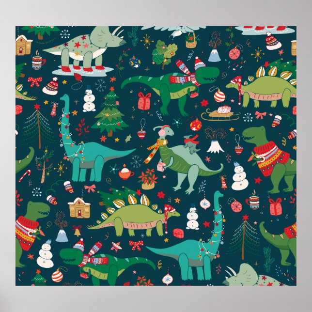 Dinosaur-jul: Gott nytt år Poster (Framsidan)