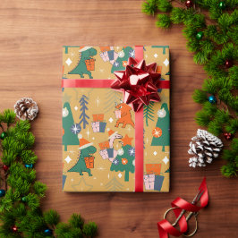 Dinosaur jul Gulten Party Presentpapper