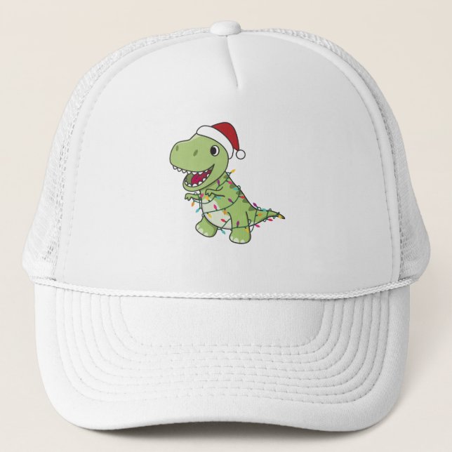 Dinosaur jul Snö Winter T-Rex Dino Keps (Framsida)