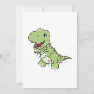 Dinosaur jul Snö Winter T-Rex Dino Vuxen Cl Julkort