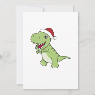 Dinosaur jul Snö Winter T-Rex Dino Vuxen Cl Julkort