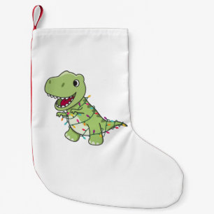 Dinosaur jul Snö Winter T-Rex Dino Vuxen Cl Liten Julstrumpa