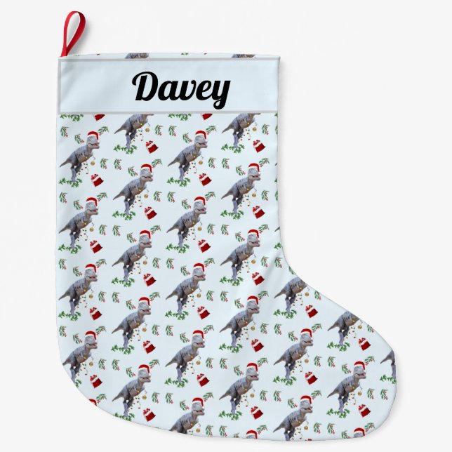 Dinosaur-jul Stor Julstrumpa (Framsidan)