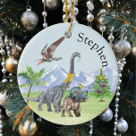Dinosaur jul Triceratops Jurassic jul jul Julgransprydnad Keramik<br><div class="desc">Den här designen kan vara personlig i det område som tillhandahålls genom att ändra fotot och/eller text. Du kan också anpassa den genom att klicka på Anpassa den här mallen och sedan välja klicka för att anpassa ytterligare alternativ och ta bort eller ändra färg i bakgrunden, lägga till text, ändra...</div>