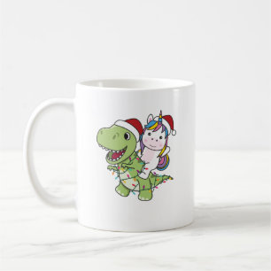 Dinosaur jul Unicorn Winter T-Rex Dino Kaffemugg