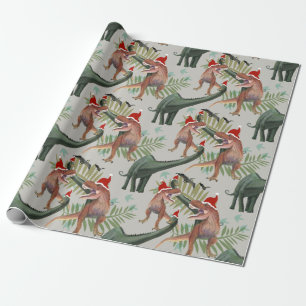 Dinosaur Jul Wrapping Papper Presentpapper