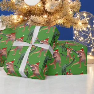 Dinosaur Jul Wrapping Papper Presentpapper