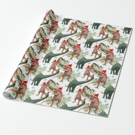 Dinosaur Jul Wrapping Papper Presentpapper