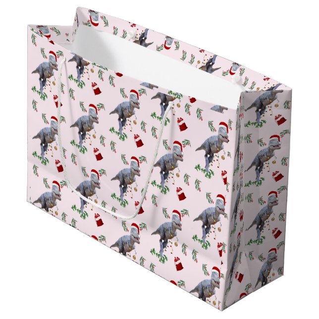 Dinosaur Jul Wrapping Papper Roll (Framsidan Vinklad)