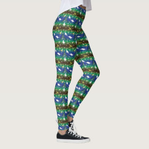 Dinosaur Julgran Leggings