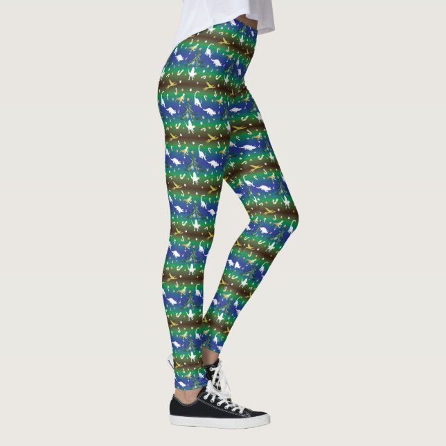 Dinosaur Julgran Leggings (Höger)
