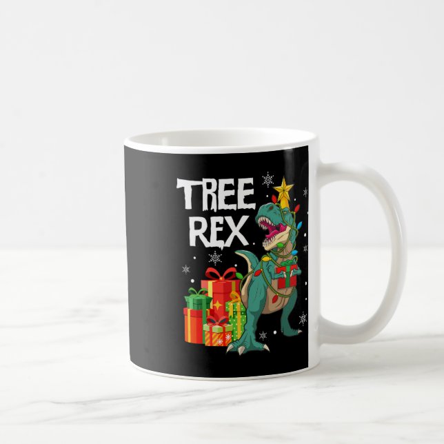 Dinosaur julgran Pajama Rex Reptil Män Xma Kaffemugg (Höger)