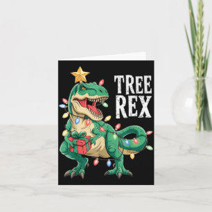 Dinosaur julgran Rex Pyjamas Män Pojkar Xmas Kort